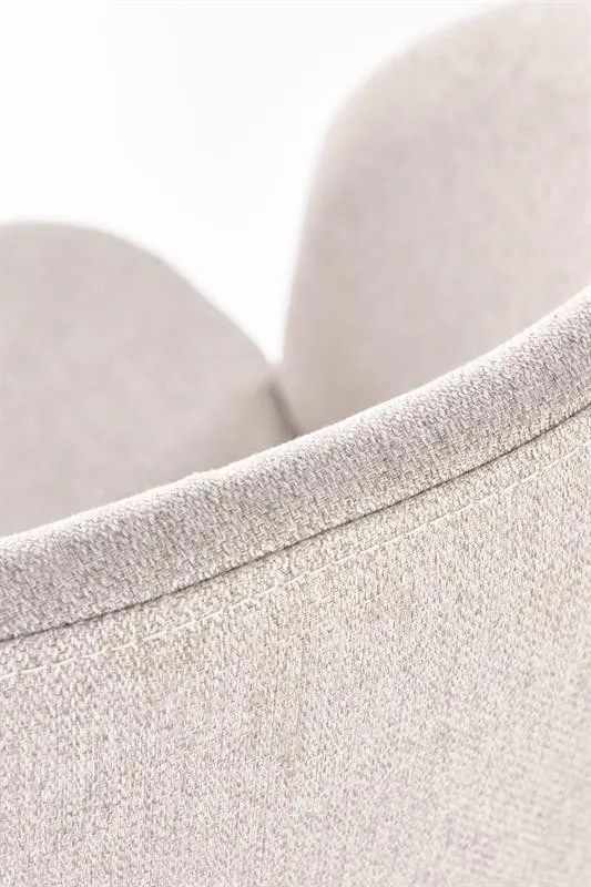 Scaun textil K486 bej-alb - H 77 cm