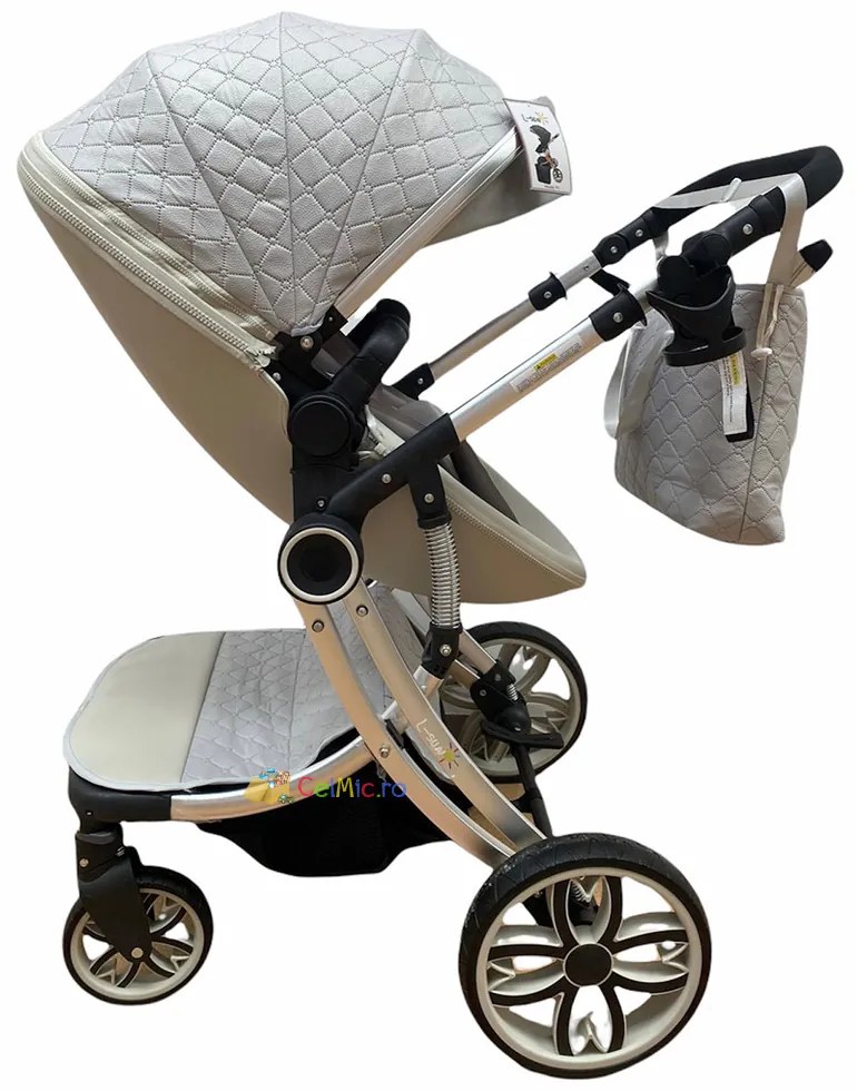Carucior 2 in 1 cu landou transformabil in parte sport, 0-36 luni, Gri - CPC-15-gri