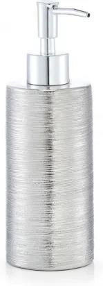 Dozator pentru sapun din ceramica, Brushed Silver, Ø 6,7xH19,5 cm