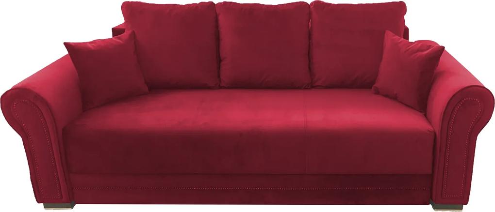 Canapea extensibilă roșu - model ALEXANDRA
