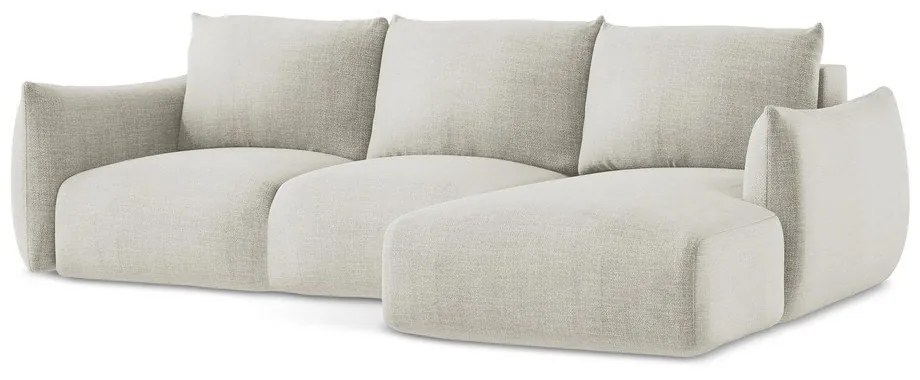 Colțar bej extensibil (cu colț pe partea dreaptă/cu șezlong) Leila – Makamii