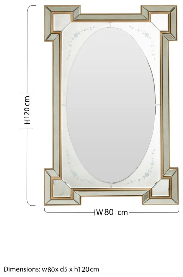 Oglindă de perete 80x120 cm – Premier Housewares