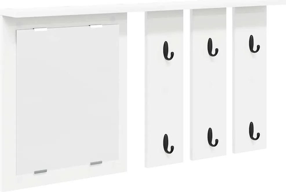 vidaXL Răcător de paltoane montat pe perete Alb 85 x 10 x 45 cm