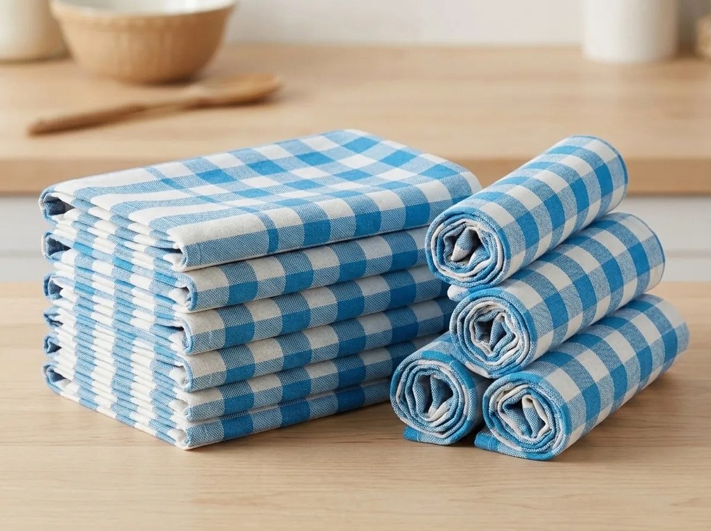 Set 10 bucati laveta CORIVA 50x70 cm albastru deschis