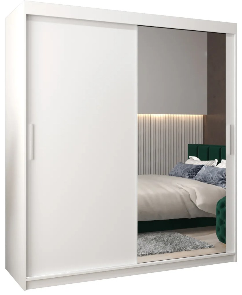 Dulap de haine 180 cm Toki 2 (alb mat + alb mat). 1064999