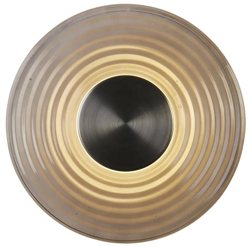 Aplica LED metal nickel satin sticla gri Cleo