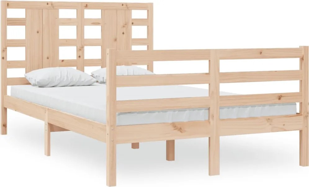 vidaXL Cadru de pat fără saltea, 120x200 cm, lemn masiv pin