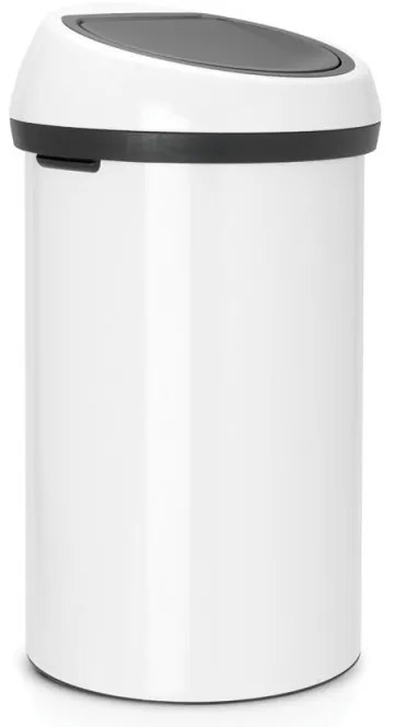 Cos de gunoi Brabantia Touch Bin 647246, 60 L, Deschidere lina si silentioasaă, Alb