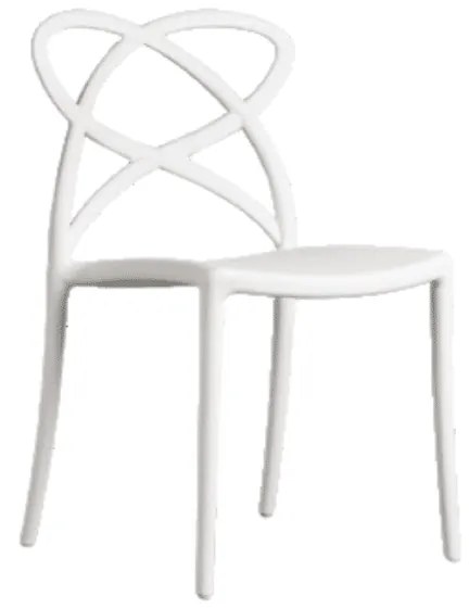 SET 4 SCAUNE INFINITY- POLIPROPILENA- HORECA - ALB