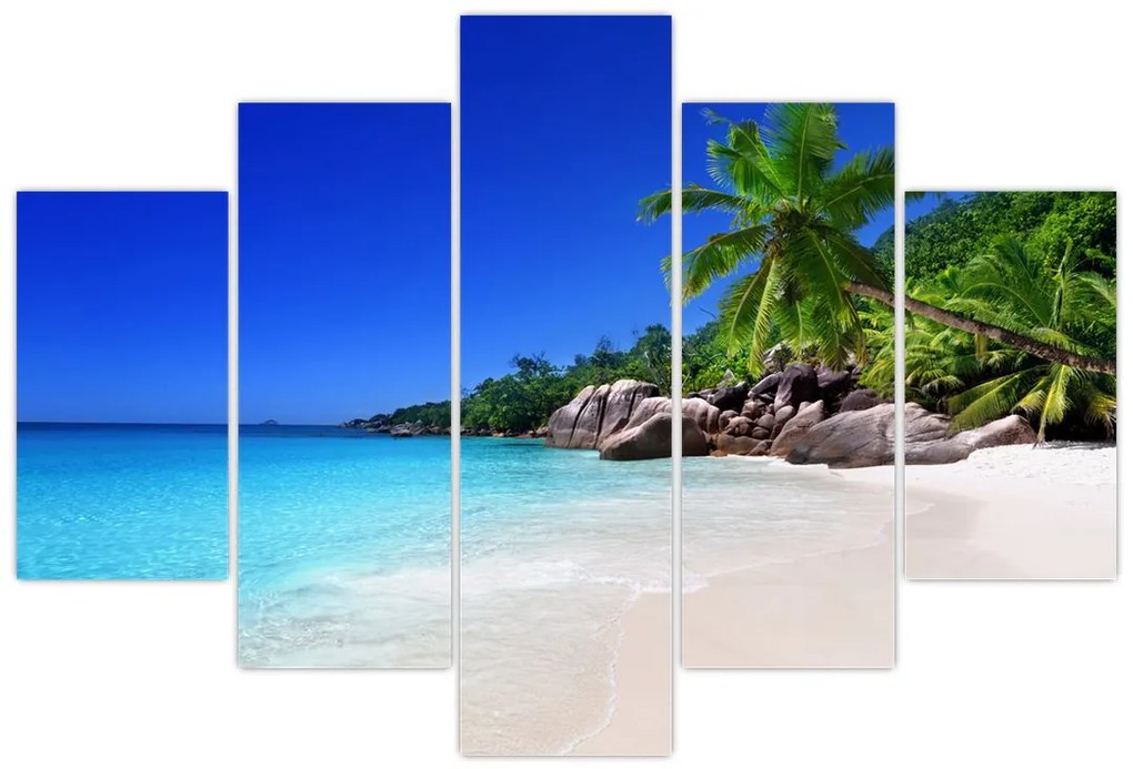 Tablou cu plaja pe insula Praslin (150x105 cm)