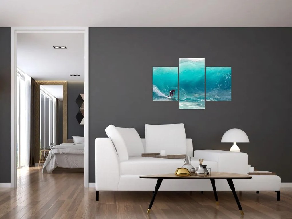 Tablou - Surfer în valuri (90x60 cm)