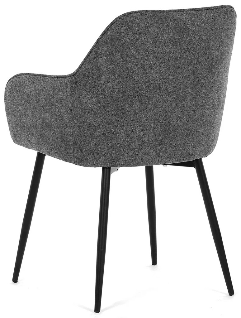 Set de scaune de masă 2 buc, gri, 55 x 84 x 57 cm
