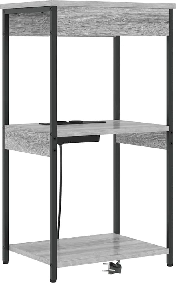 vidaXL Dulap de noapte Gri Sonoma 41 x 31 x 76 cm Lemn compozit