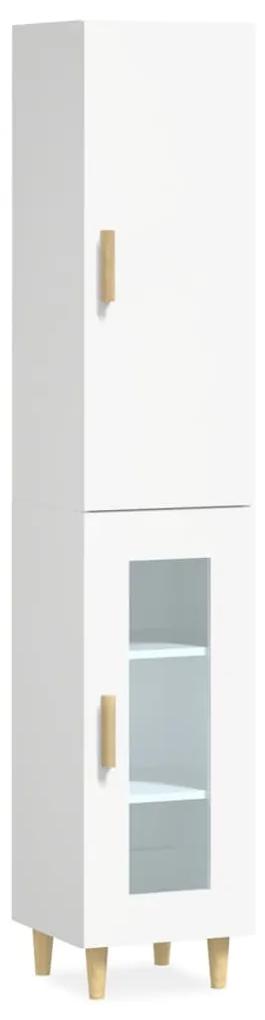 Dulap inalt, alb, 34,5x34x180 cm, lemn prelucrat