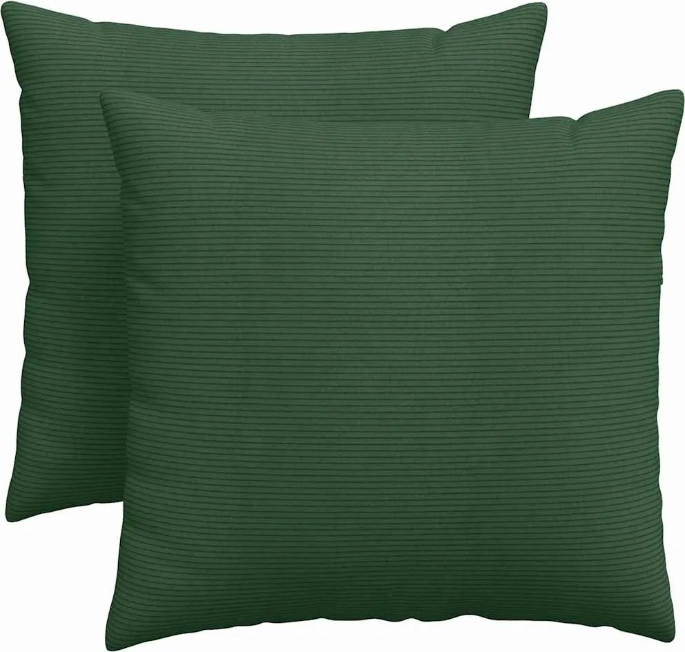 vidaXL Perne pentru canapea 2 pcs Verde închis 45 x 45 cm