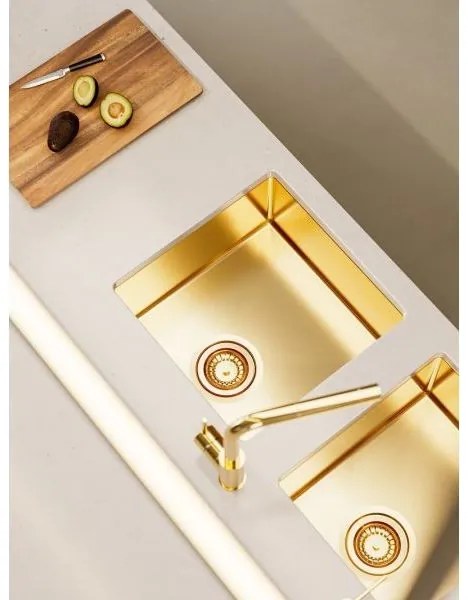 Chiuvetă de bucătărie ALVEUS 1103381 QUADRIX 45x45 cm bronz