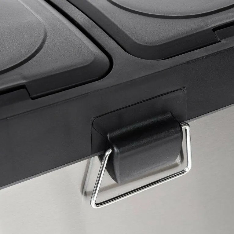 Coș sortare deșeuri Brilanz Savery, 2 x 20 l, inox, 40 l