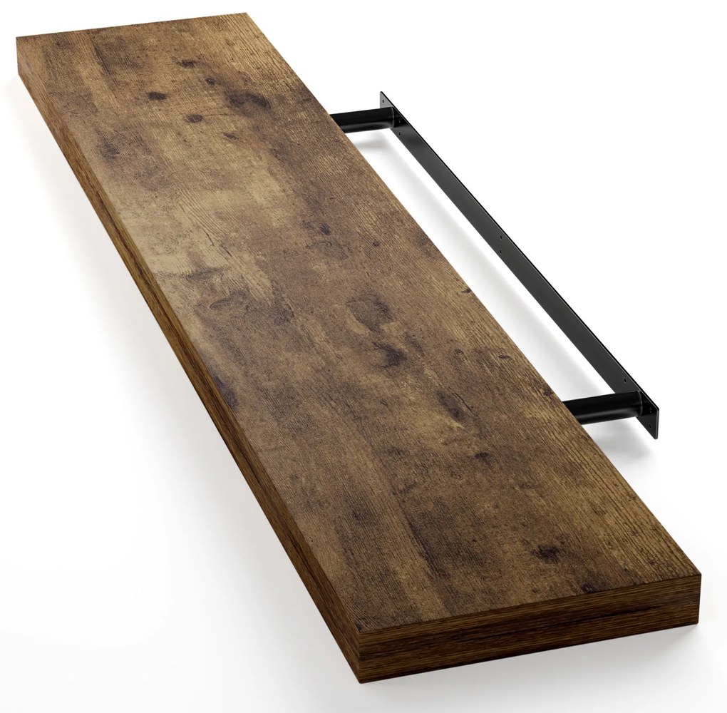 Casaria Poliță de perete FIGO+ consolă, 110cm, stejar închis