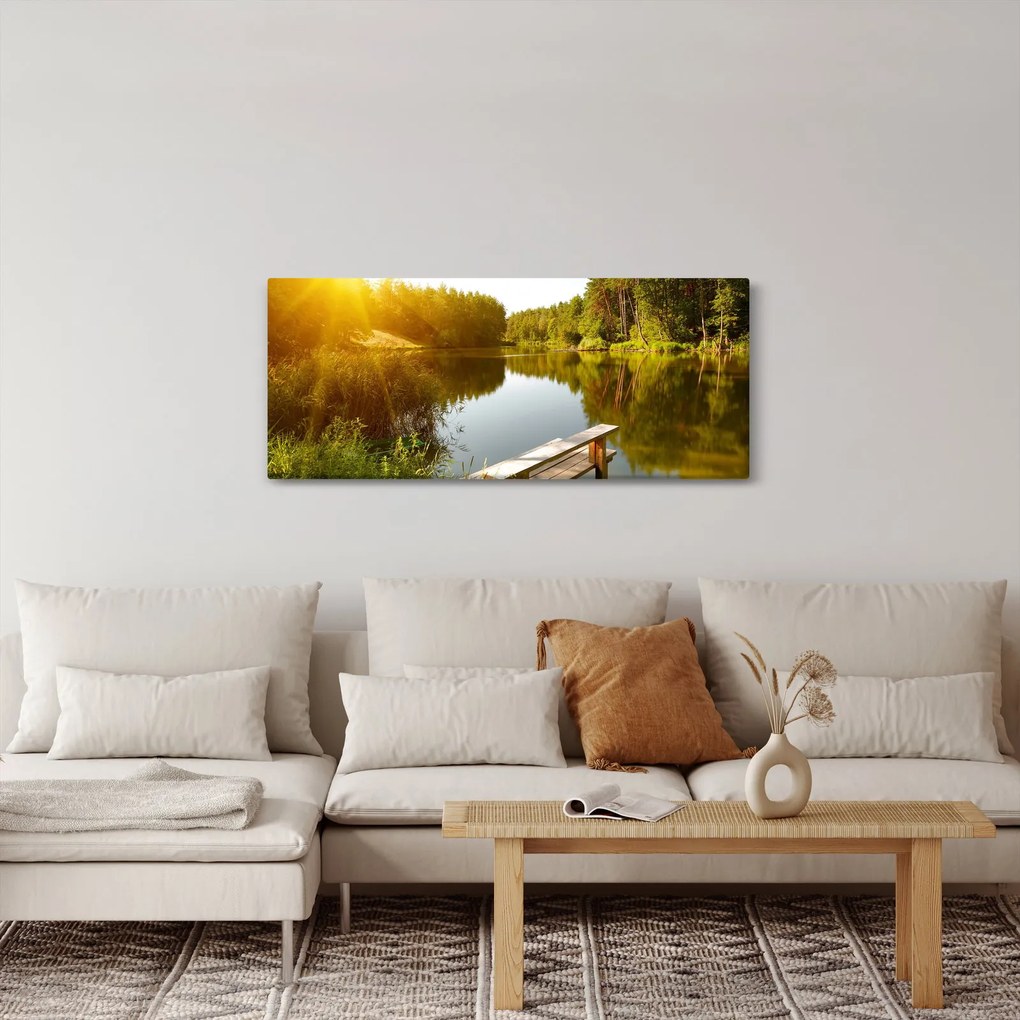 Tablou - Lac la munte (120x50 cm)