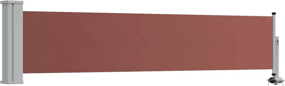 vidaXL Copertină laterală retractabilă de terasă, maro, 60 x 300 cm