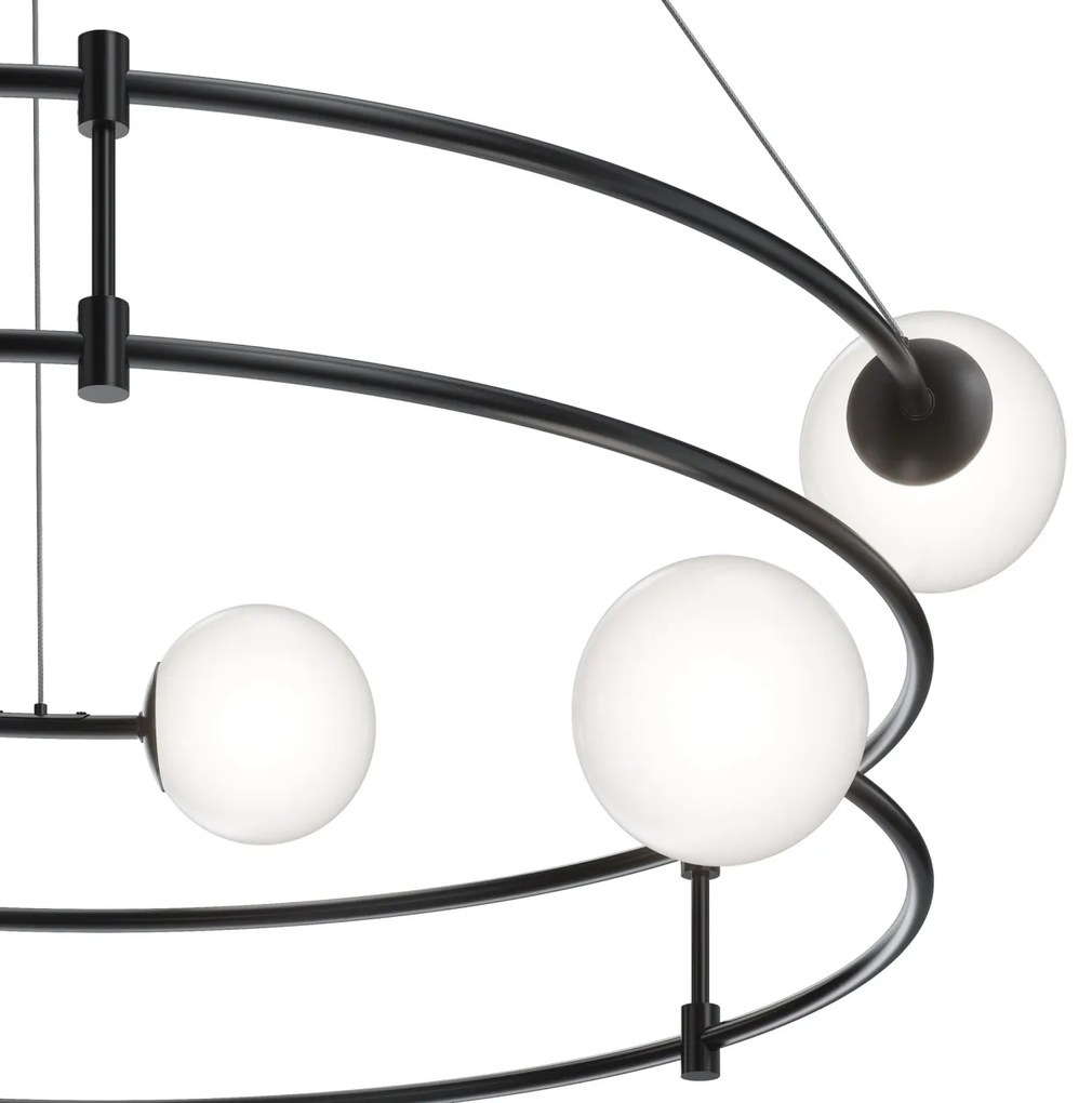 Lustra design ultramodern minimalist Balance 6L negru