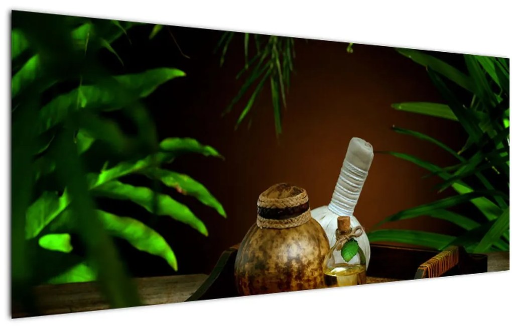 Tablou cu obiectele spa (120x50 cm)