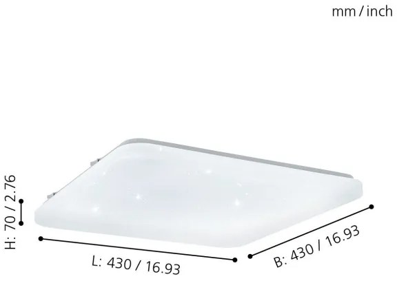 Eglo 97883 - LED Plafonieră FRANIA-S LED/33,5W/230V