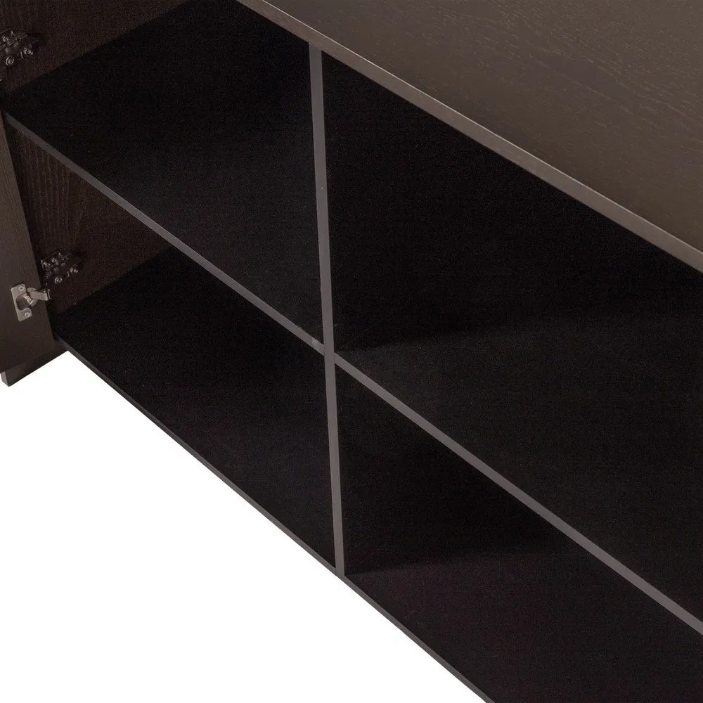 Comodă maro închis cu aspect de lemn de frasin 200x85x44 cm Brock – WOOOD