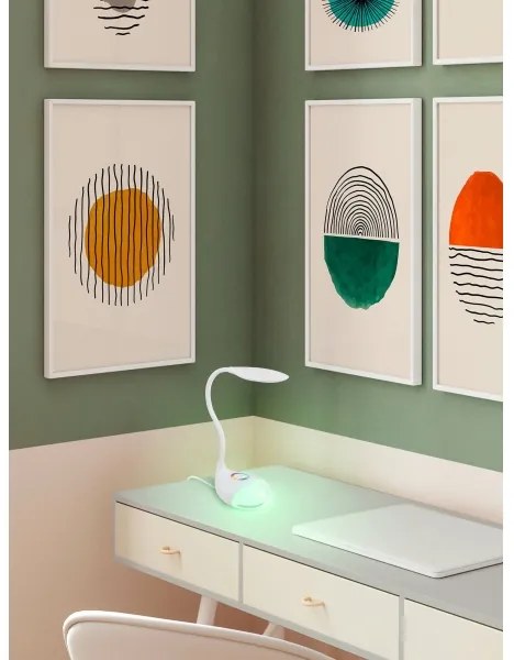 Eglo 97078 - Lampă de masă LED dimabilă CABADO 1, 1 LED / 2,2 W + 0,3 W / 230 V, RGB