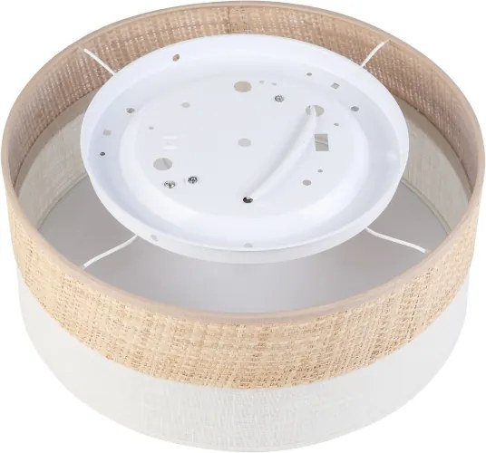 Plafonieră SIRJA DOUBLE BOHO 2xE14/15W/230V Ø 35 cm bej/crem