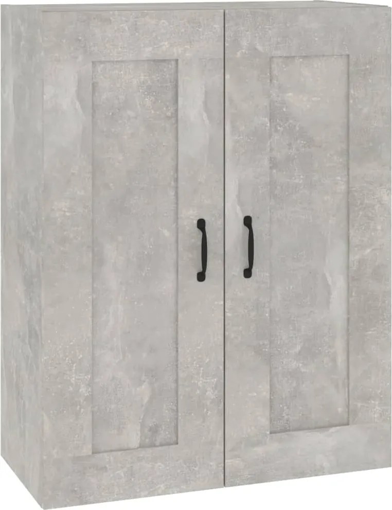 vidaXL Dulap de perete suspendat, gri beton, 69,5x32,5x90 cm