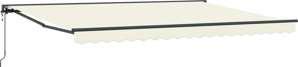 vidaXL Cort electric retractabil Crem 4 × 3,5 m