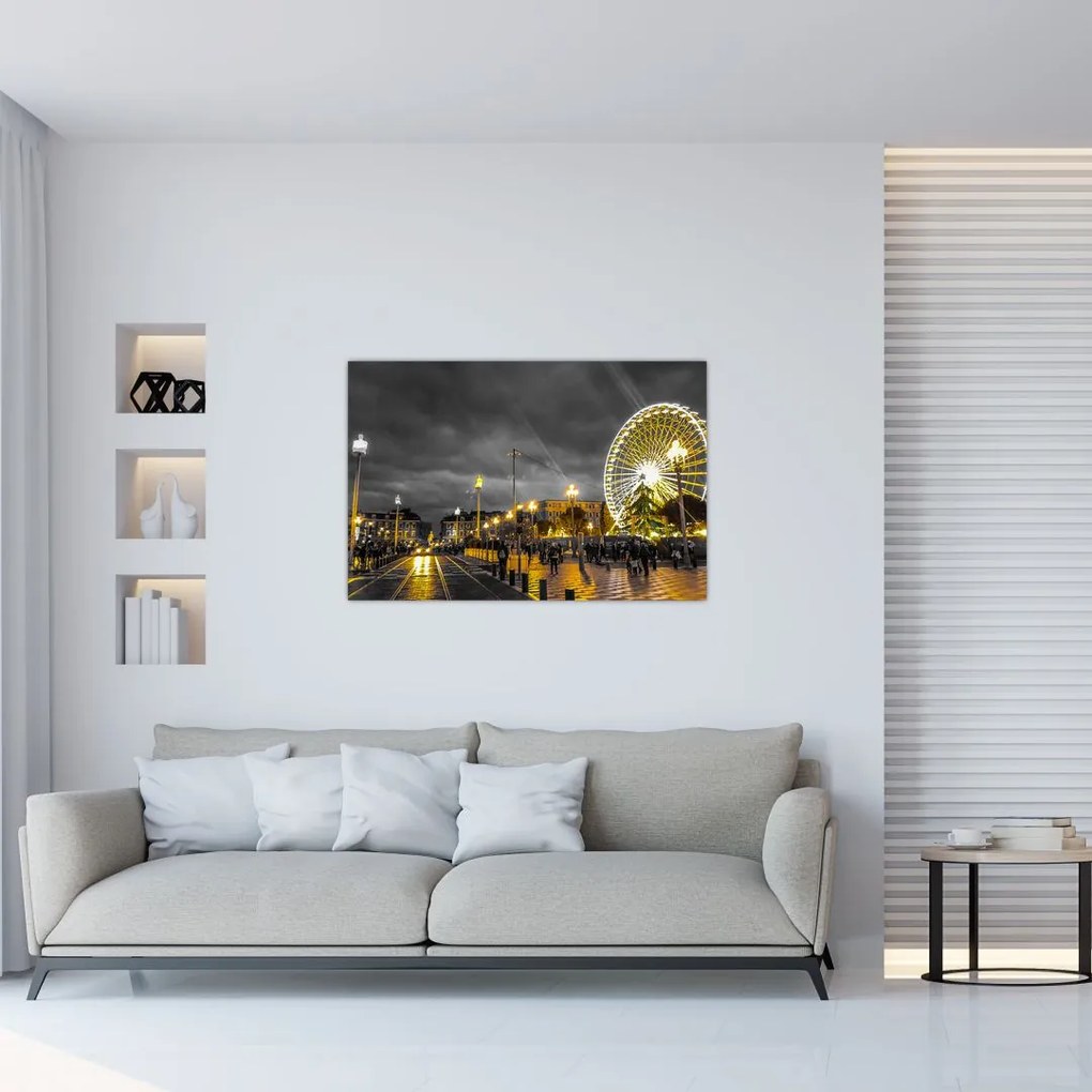 Tablou carusel în amurg (90x60 cm)