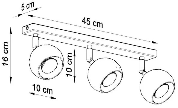 Plafonieră spot OCULARE 3xGU10/40W/230V