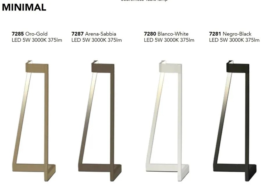 Veioza/Lampa de masa LED design modern MINIMAL gold