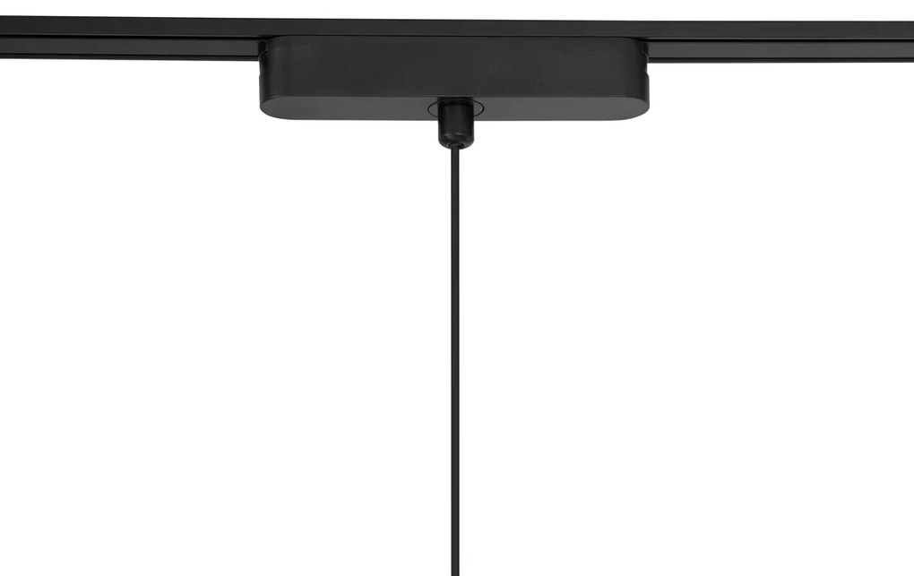 Sistem de iluminat modern pe șină cu 6 pendule negre monofazat - Magnetic Cassie