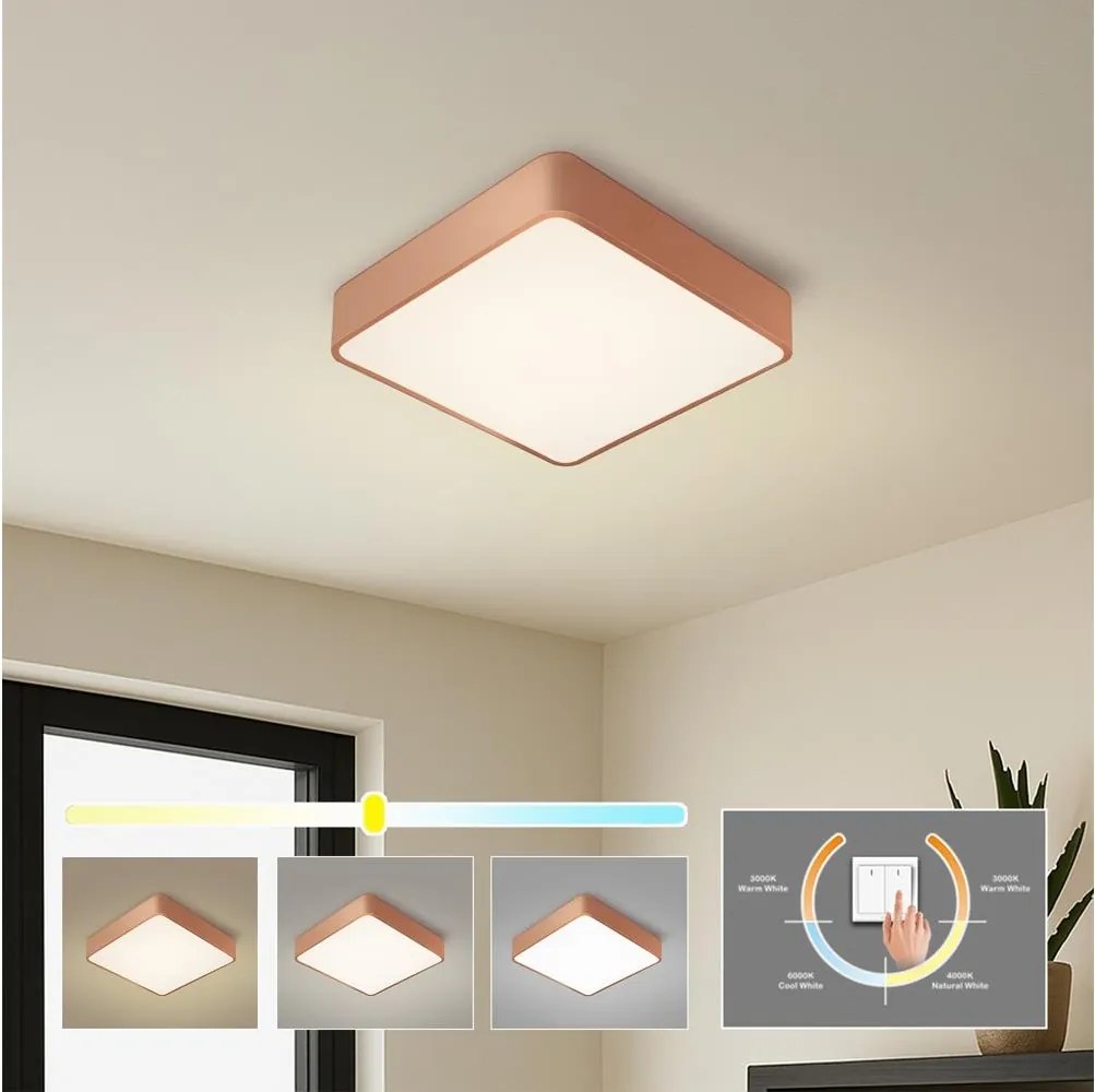 BRILAGI-LED Plafonieră POOL SQUARE LED/36W/230V 3000/4000/6000K 40x40 cm cupru