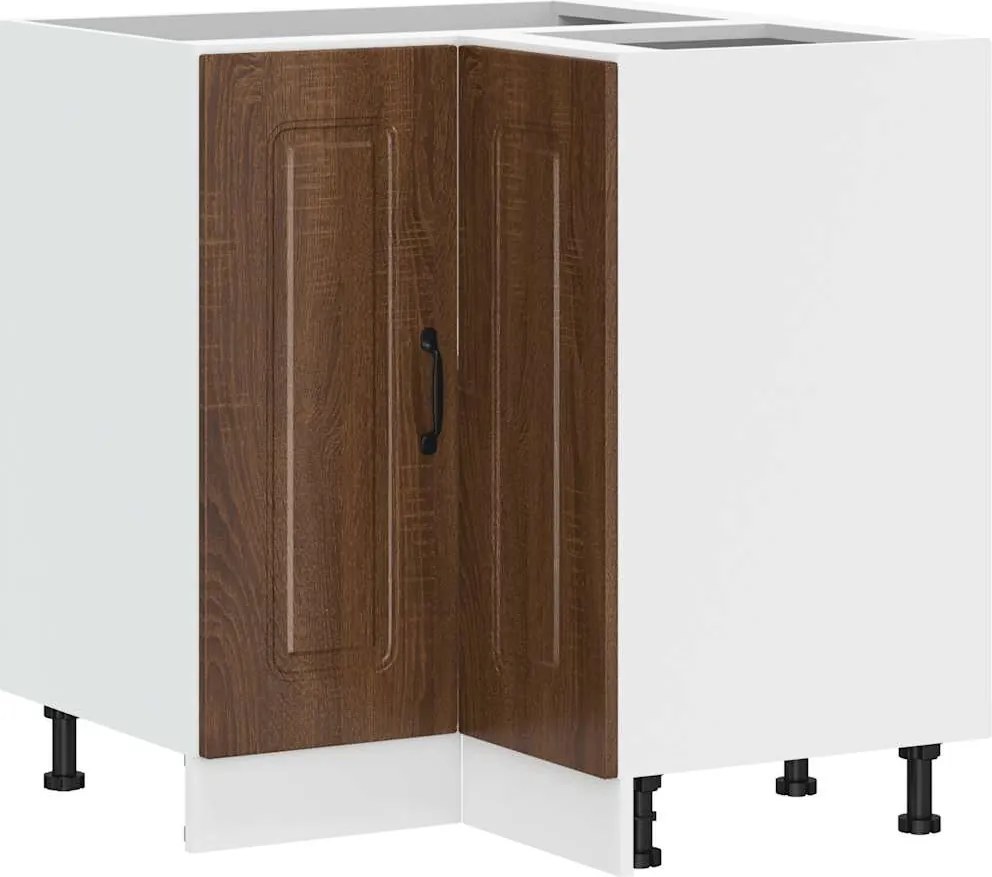 vidaXL Dulap de bază pe colț de bucătărie „Kalmar” stejar maro lemn