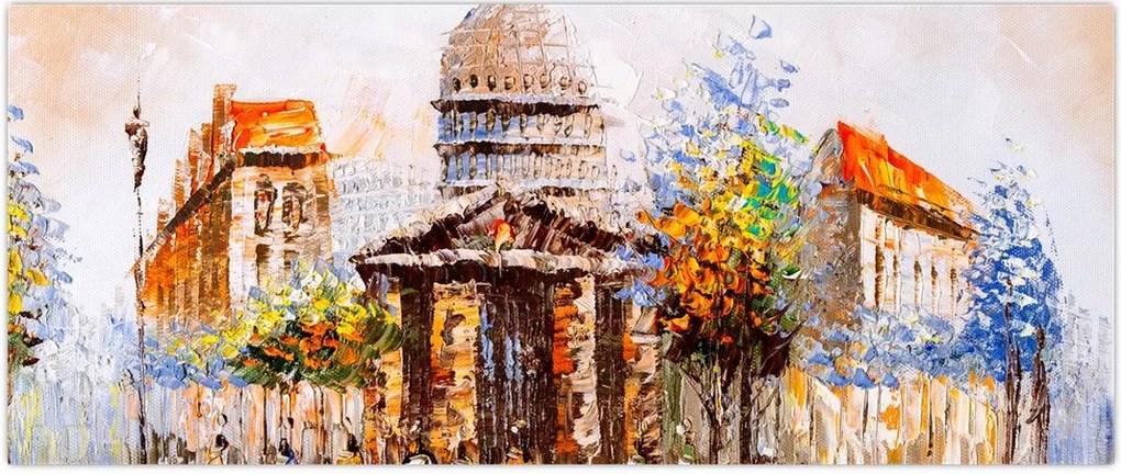 Tablou - Monument de oraș pictat (120x50 cm)
