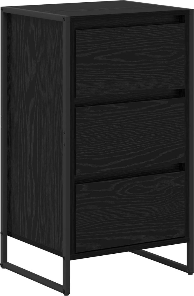 vidaXL Bufet cu sertar Stejar Negru 42 x 36 x 75.5 cm Lemn compozit