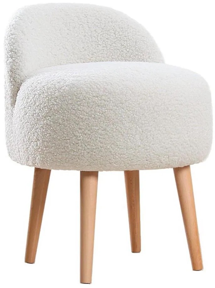 Taburet MIKI, Ø 46 cm, alb