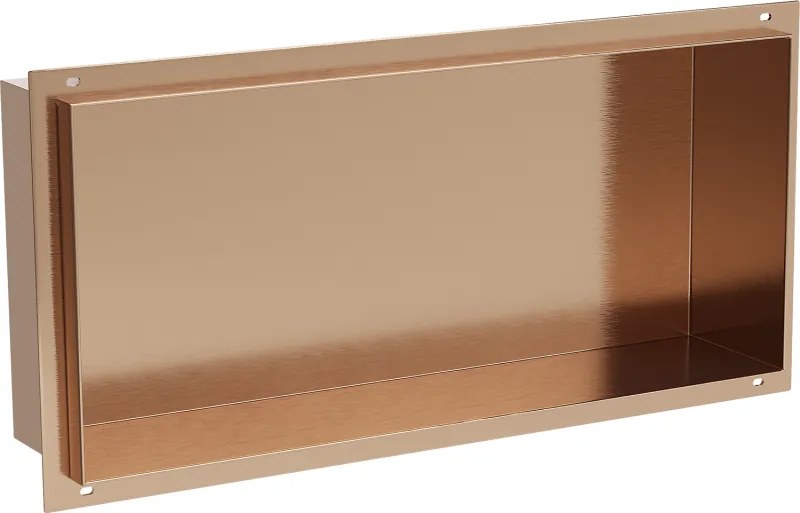 Mexen X-Wall-NR raft nișă fără flanșă 45 x 20 cm, cupru periat - 19C1452010