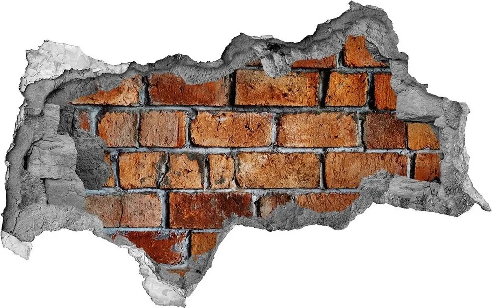 Fototapet 3D gaură în perete Zid de cărămidă