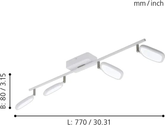 Eglo 97694 - Spot LED RGB PALOMBARE-C 4xLED/5W/230V