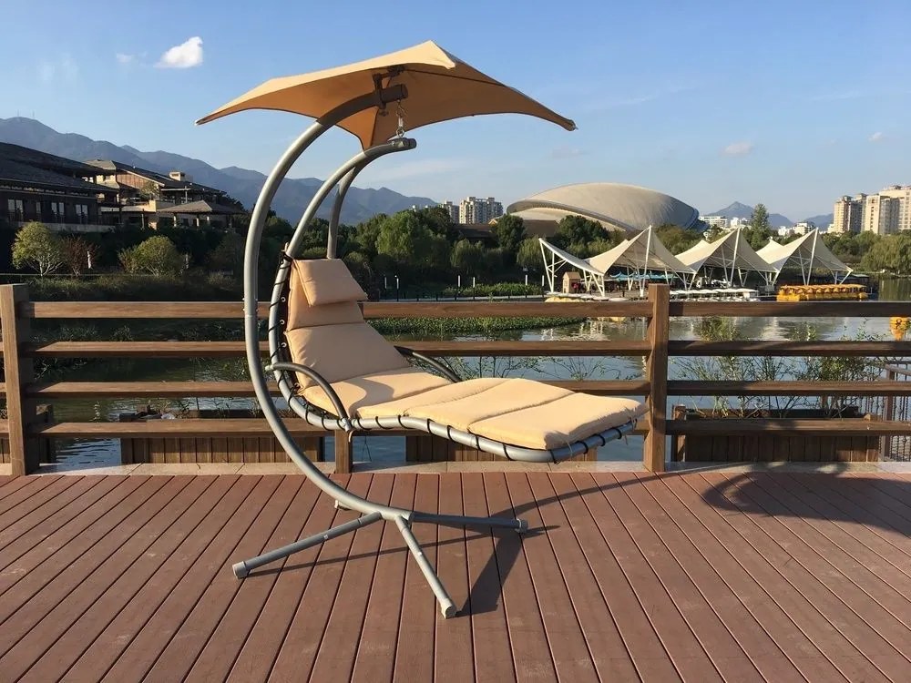 Leagăn de grădină exclusiv cu umbrelă de soare