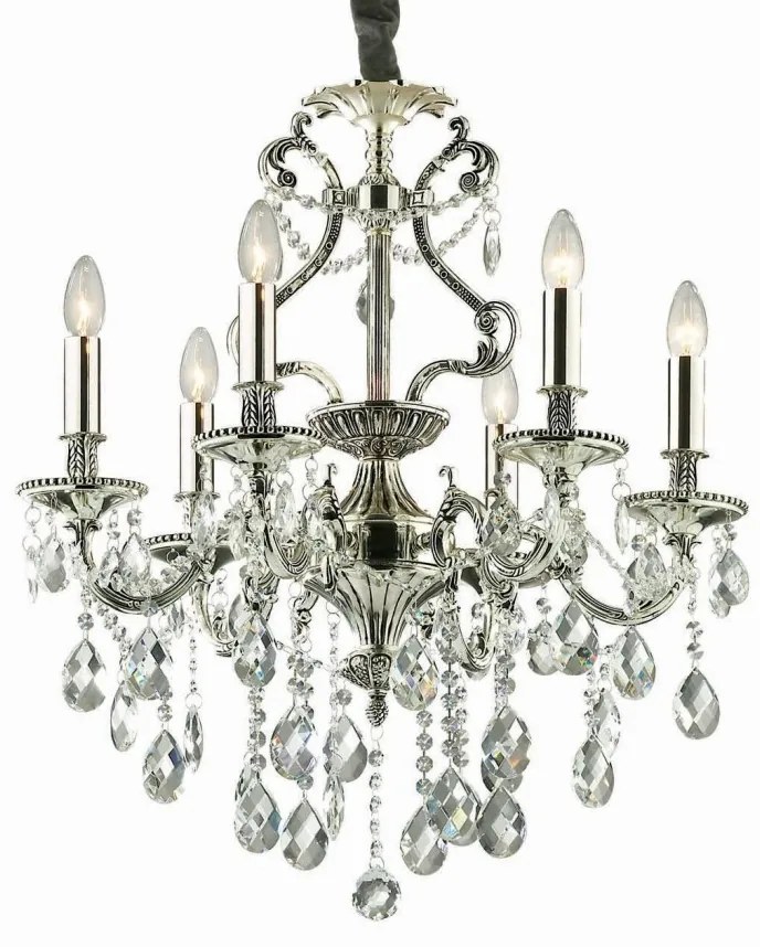 Lustra cristal Venezian diam. 62cm GIOCONDA SP6 ARGENTO 044927