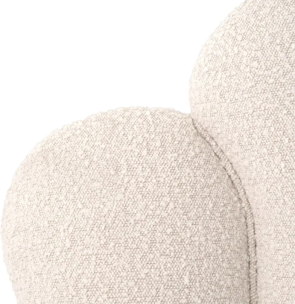 Tablie pat design LUX, tapitata cu tesatura boucle crem Trapezium