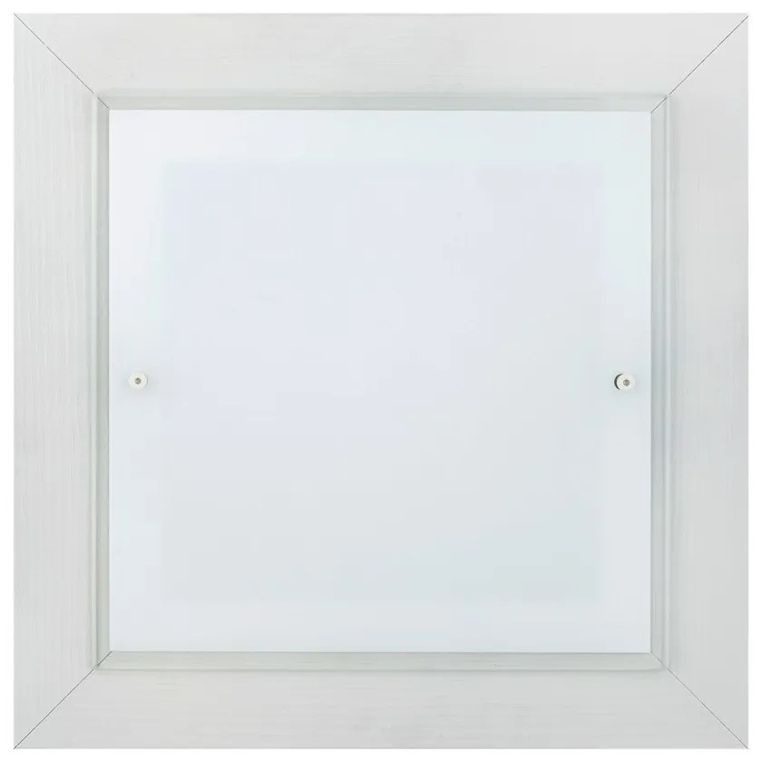 Plafoniera din lemn si sticla TABOR 42x42cm, alb crem