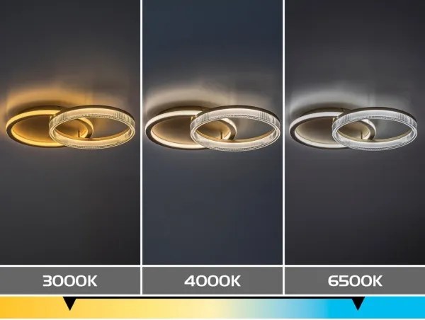 Rabalux 71472 - Plafonieră LED dimabilă RIVONA, LED 22W, 230V, 3000-6500K, 53,5 x 35 cm, cu telecomandă