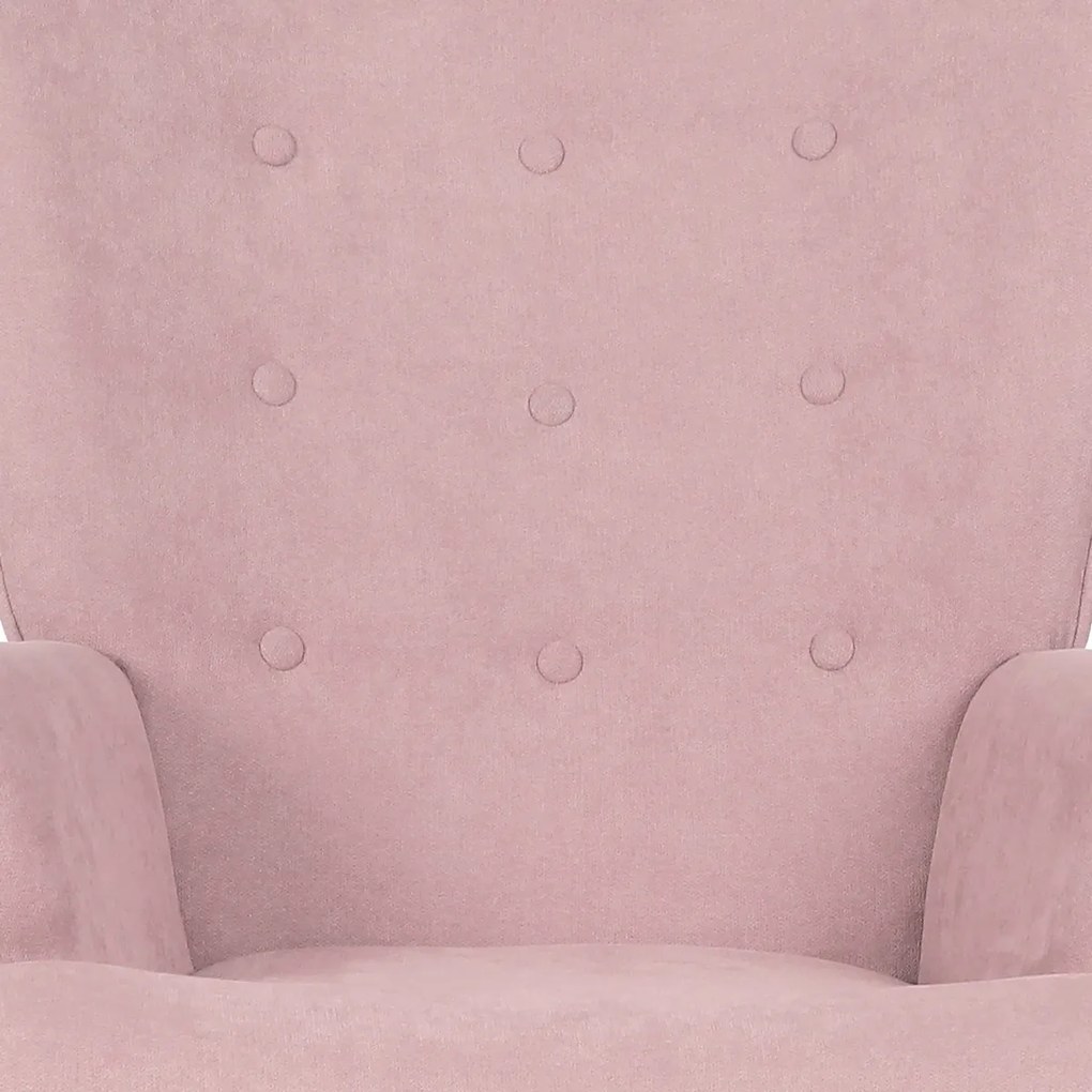 Fotoliu cu taburet PINK2, roz